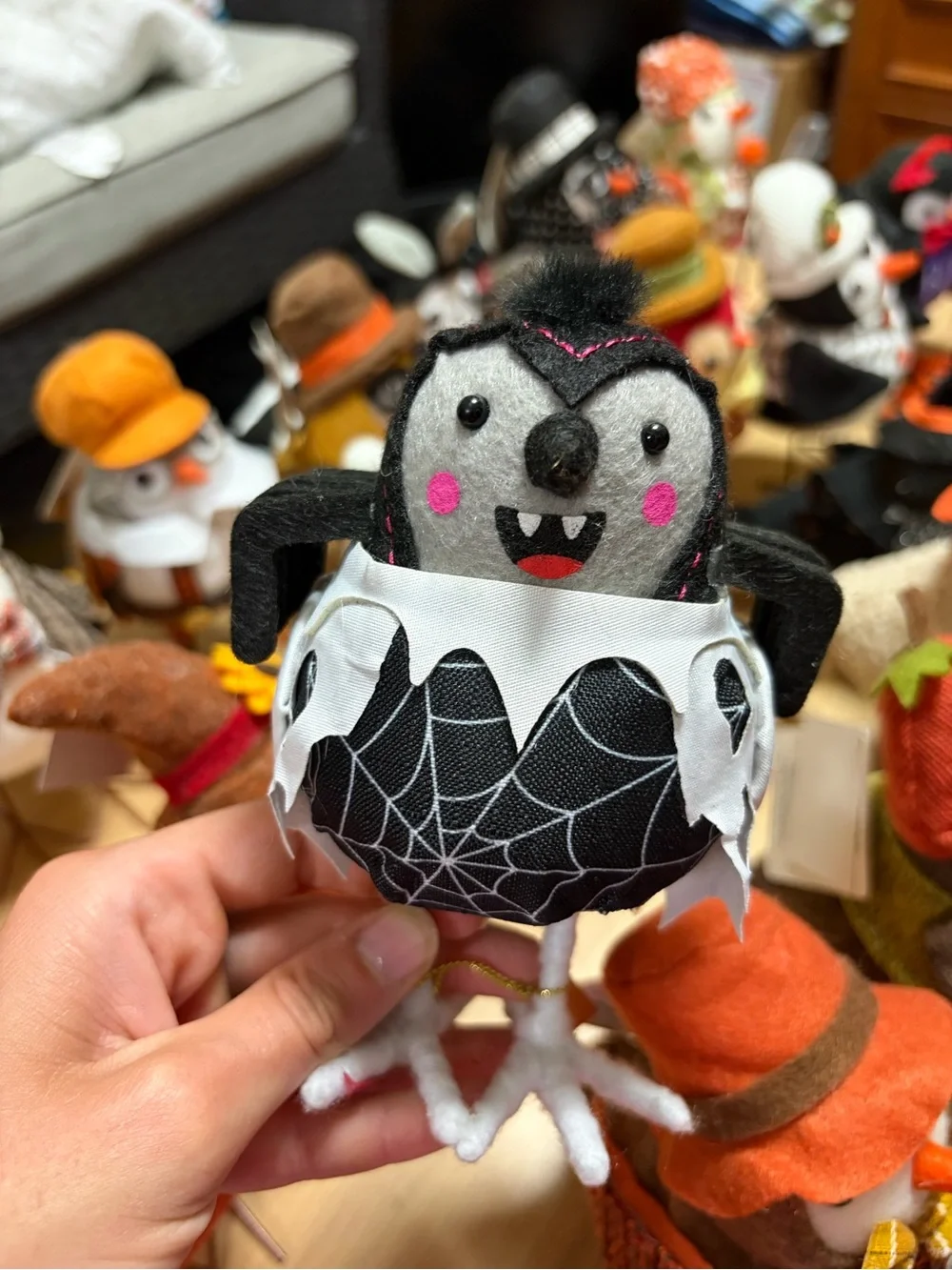 Lot of 25 Halloween and Fall Fabric Birds